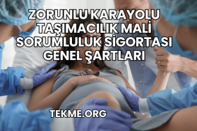 Zorunlu Karayolu Taşımacılık Mali Sorumluluk Sigortası Genel Şartları