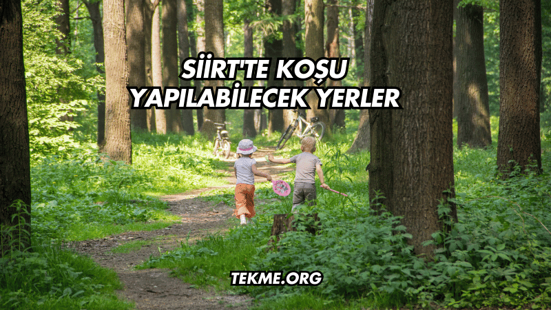 Siirt'te Koşu Yapılabilecek Yerler
