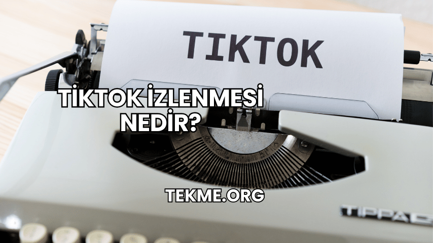 TikTok İzlenmesi Nedir?