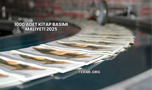 1000 Adet Kitap Basımı Maliyeti 2025