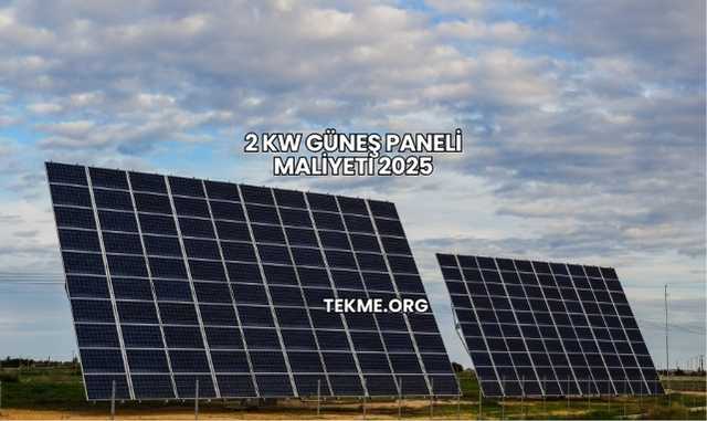 2 Kw Güneş Paneli Maliyeti 2025