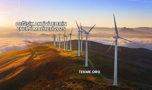 Değişik Aktivitelerin Enerji Maliyeti 2025