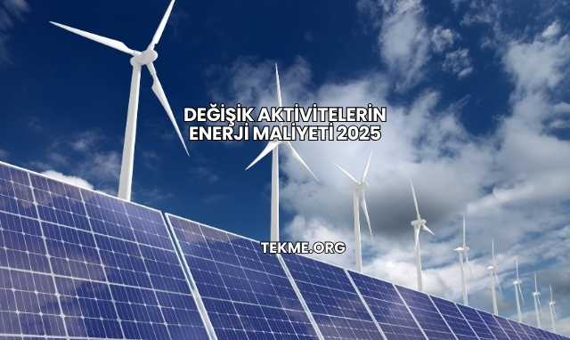 Değişik Aktivitelerin Enerji Maliyeti 2025