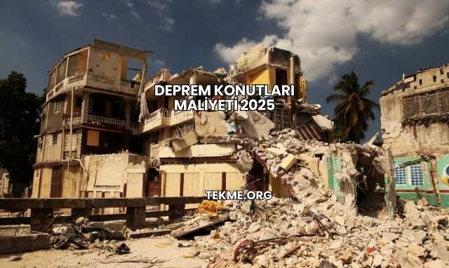 Deprem Konutları Maliyeti 2025