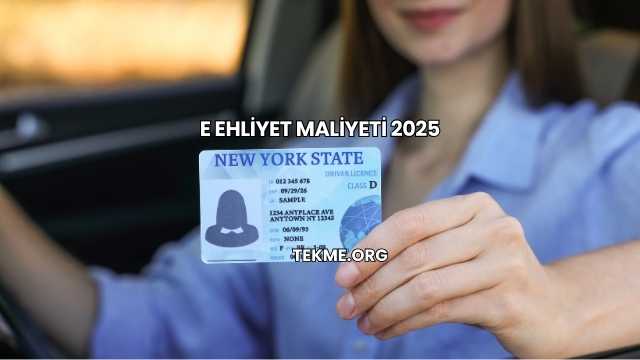 E Ehliyet Maliyeti 2025
