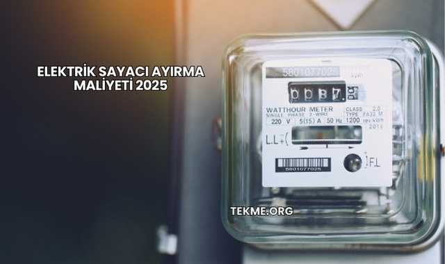 Elektrik Sayacı Ayırma Maliyeti 2025