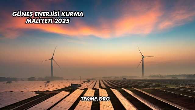 Güneş Enerjisi Kurma Maliyeti 2025
