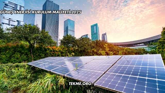 Güneş Enerjisi Kurulum Maliyeti 2025