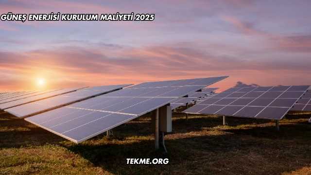 Güneş Enerjisi Kurulum Maliyeti 2025