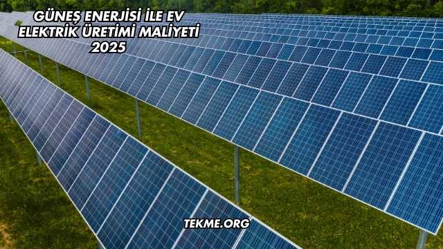 Güneş Enerjisi ile Ev Elektrik Üretimi Maliyeti 2025