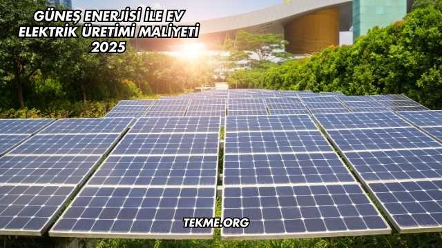 Güneş Enerjisi ile Ev Elektrik Üretimi Maliyeti 2025