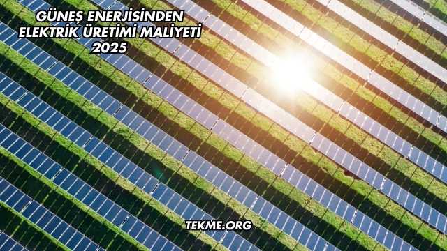 Güneş Enerjisinden Elektrik Üretimi Maliyeti 2025