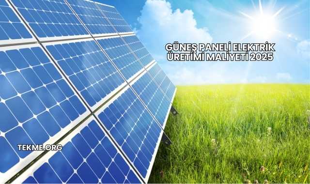 Güneş Paneli Elektrik Üretimi Maliyeti 2025