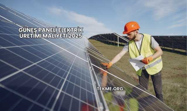 Güneş Paneli Elektrik Üretimi Maliyeti 2025