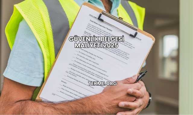Güvenlik Belgesi Maliyeti 2025