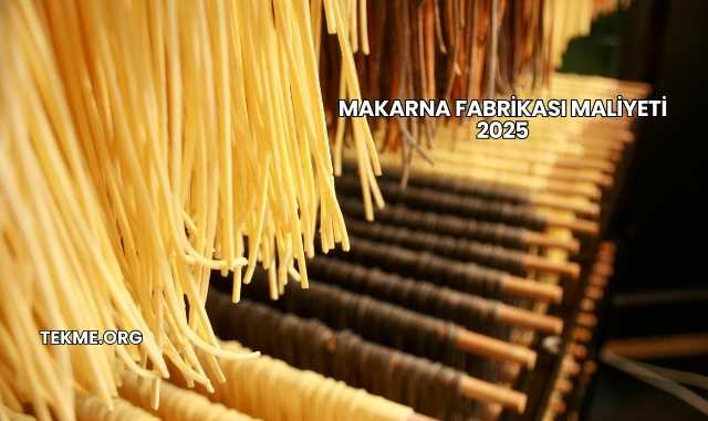 Makarna Fabrikası Maliyeti 2025