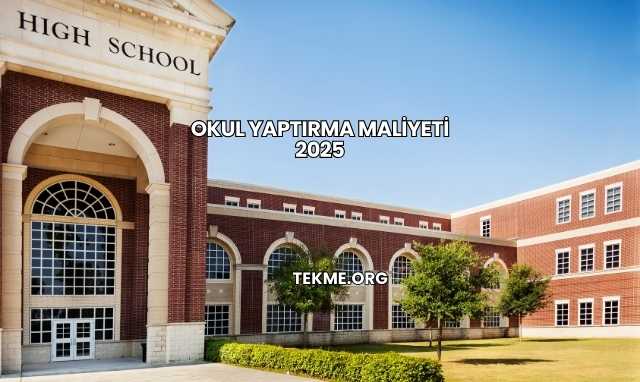 Okul Yaptırma Maliyeti 2025