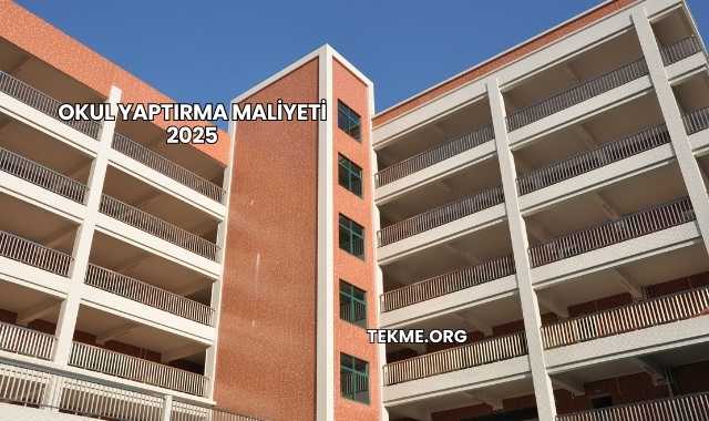 Okul Yaptırma Maliyeti 2025