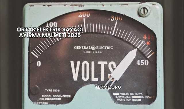 Ortak Elektrik Sayacı Ayırma Maliyeti 2025