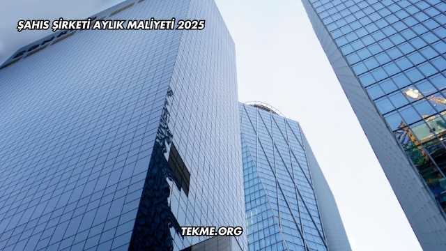 Şahıs Şirketi Aylık Maliyeti 2025
