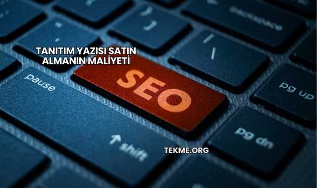 Tanıtım Yazısı Satın Almanın Maliyeti
