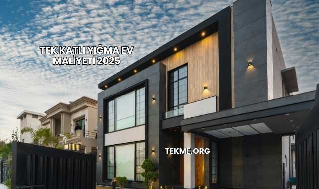 Tek Katlı Yığma Ev Maliyeti 2025