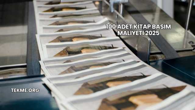 100 Adet Kitap Basım Maliyeti 2025