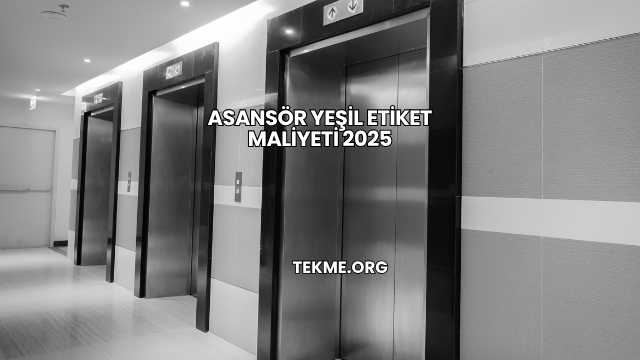 Asansör Yeşil Etiket Maliyeti 2025