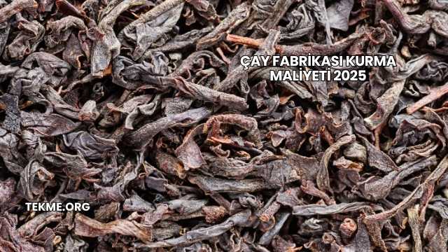 Çay Fabrikası Kurma Maliyeti 2025