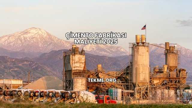Çimento Fabrikası Maliyeti 2025