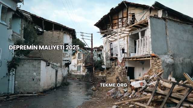 Depremin Maliyeti 2025
