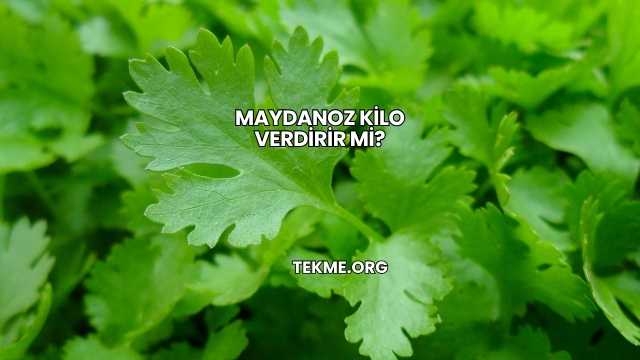 Maydanoz Kilo Verdirir mi?