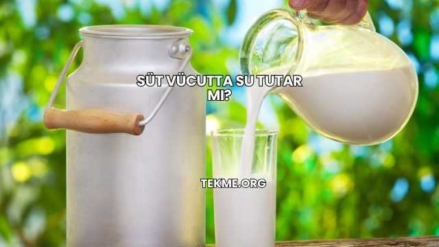 Süt Vücutta Su Tutar mı?