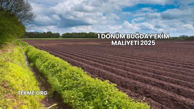 1 Dönüm Buğday Ekim Maliyeti 2025