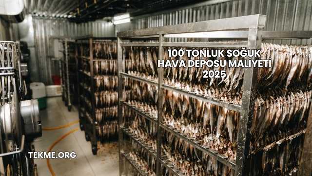 100 Tonluk Soğuk Hava Deposu Maliyeti 2025