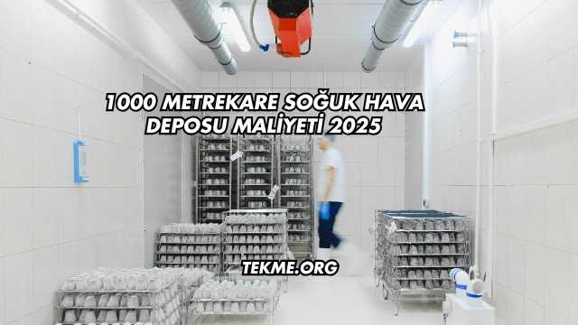 1000 Metrekare Soğuk Hava Deposu Maliyeti 2025
