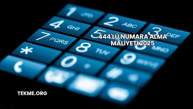 444'lü Numara Alma Maliyeti 2025