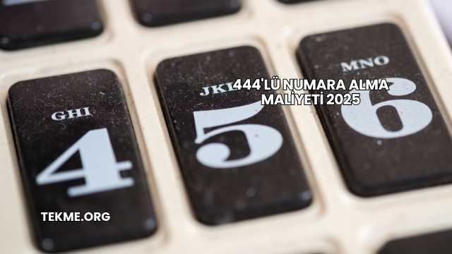 444'lü Numara Alma Maliyeti 2025