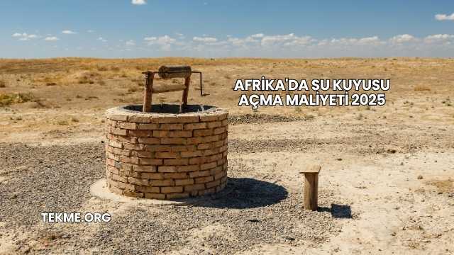 Afrika'da Su Kuyusu Açma Maliyeti 2025
