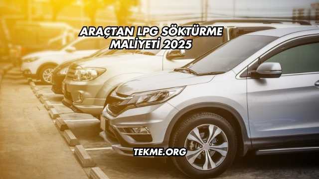 Araçtan LPG Söktürme Maliyeti 2025
