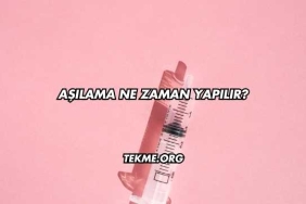 Aşılama Ne Zaman Yapılır?