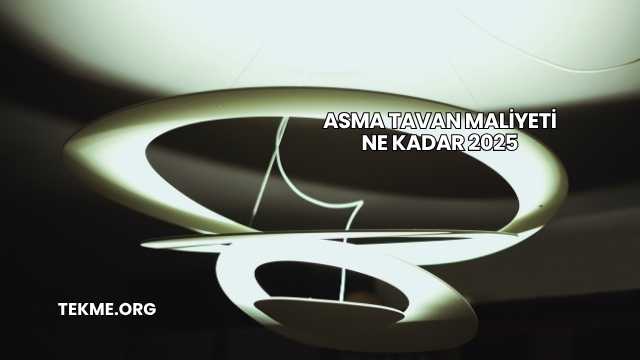 Asma Tavan Maliyeti Ne Kadar 2025