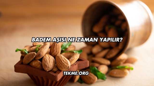 Badem Aşısı Ne Zaman Yapılır?