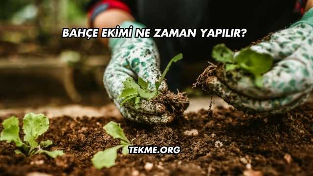 Bahçe Ekimi Ne Zaman Yapılır?