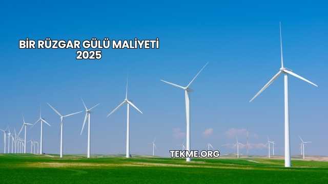 Bir Rüzgar Gülü Maliyeti 2025