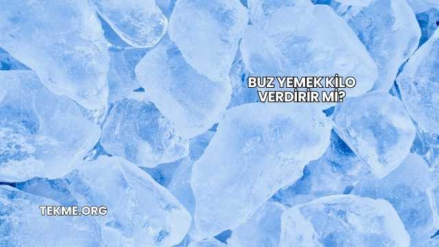 Buz Yemek Kilo Verdirir mi?