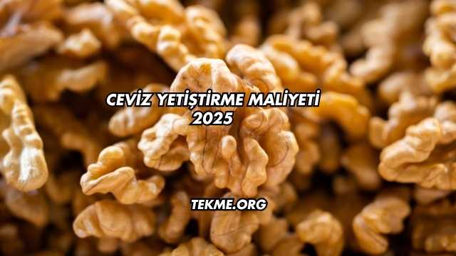 Ceviz Yetiştirme Maliyeti 2025