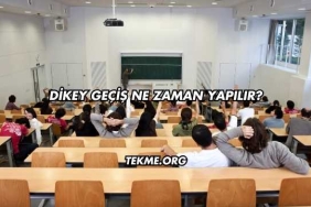 Dikey Geçiş Ne Zaman Yapılır?