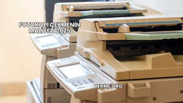 Fotokopi Çekmenin Maliyeti 2025