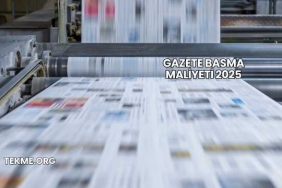 Gazete Basma Maliyeti 2025